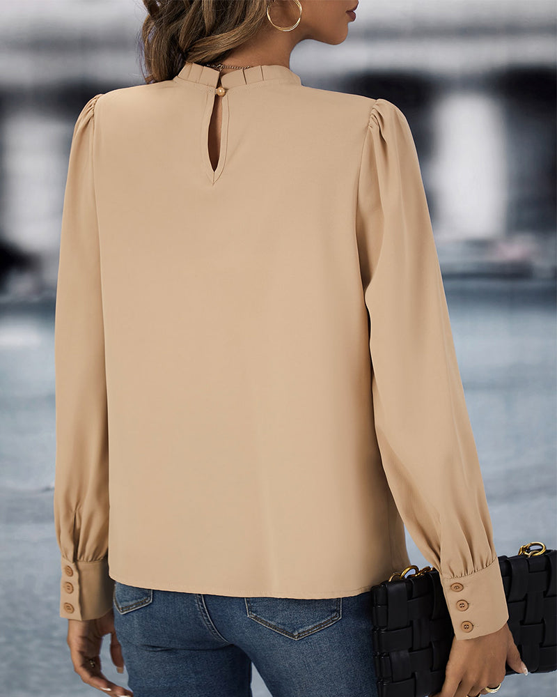 Danique - Stijlvolle en Veelzijdige Blouse met Ronde Hals
