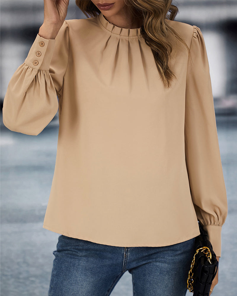 Danique - Stijlvolle en Veelzijdige Blouse met Ronde Hals