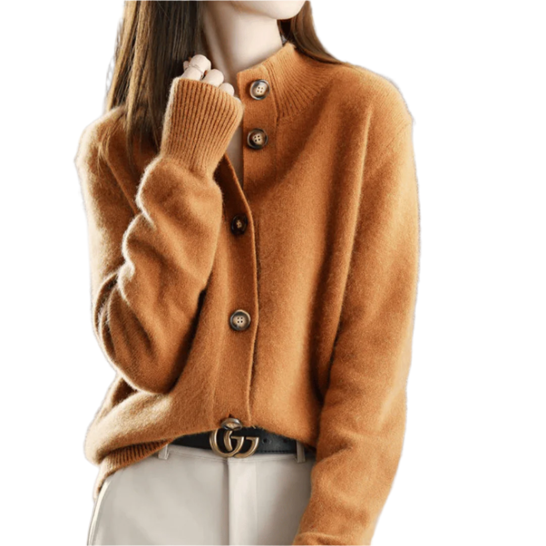 Gebreid vest met statement-knopen – een comfortabel laagjesstuk voor dames