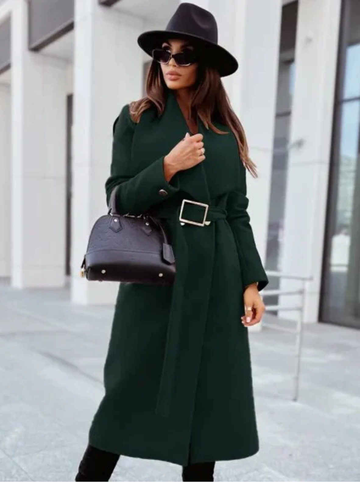 Berlini - Trenchcoat met Lange Mouwen en V-halslijn