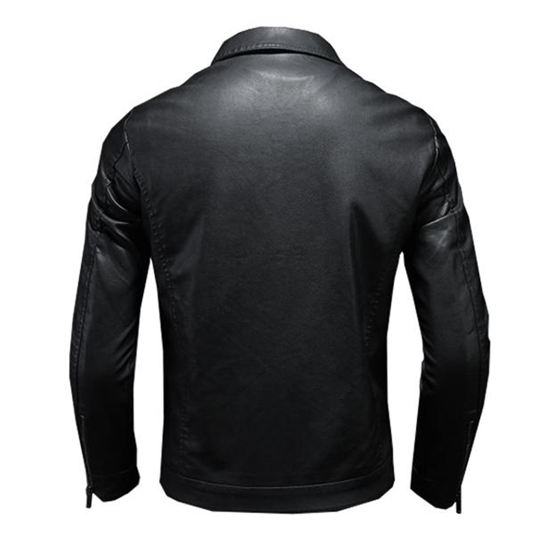 Elegante leren jas met reversdesign voor heren - comfortabele pasvorm