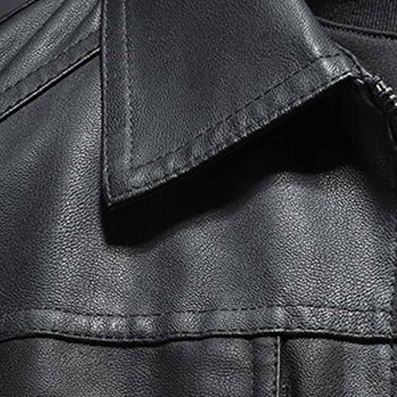 Elegante leren jas met reversdesign voor heren - comfortabele pasvorm