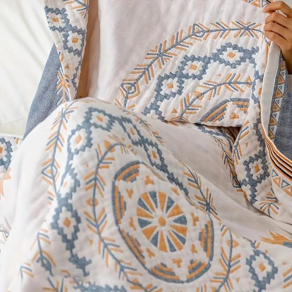 Mandala katoenen Boho deken – lichtgewicht artistieke decoratie