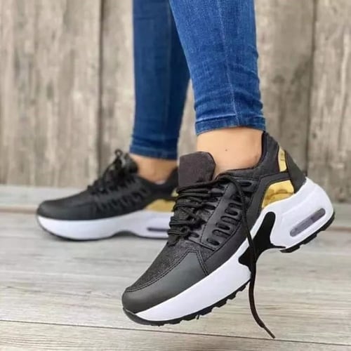 Evelyn - Trendy Sneakers met Hoge Zool en Veters