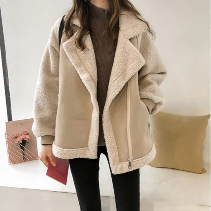 Kylie -  Stijlvolle Teddy Suede Look Jas voor Dames