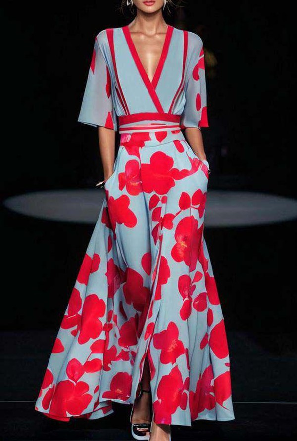 Olivia - Stijlvolle Maxi Jurk met V-Hals