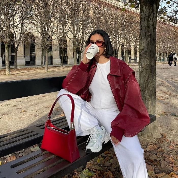 Jas_Dames_Oversized_Jacket_Bordeauxrood_Burgondy