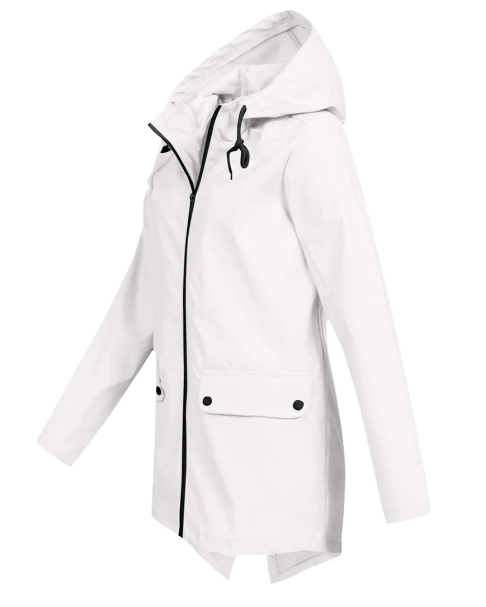 Chiara - Elegante Lange Regenjas met Capuchon