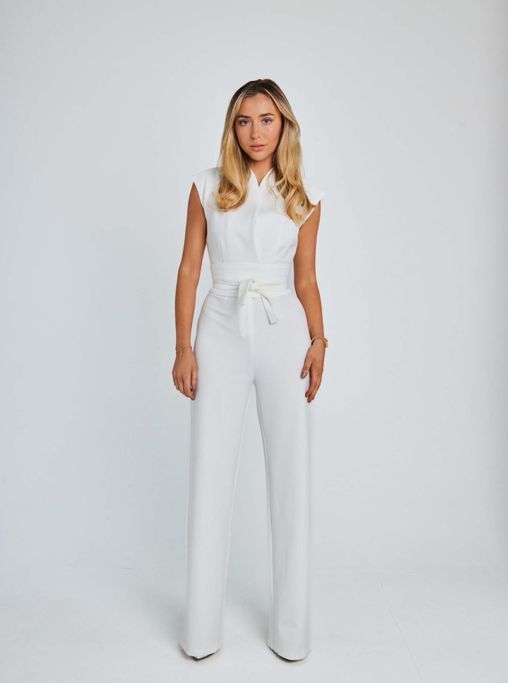 Leandra - Veelzijdig Jumpsuit met V-Hals en Wijde Pijpen voor Dames