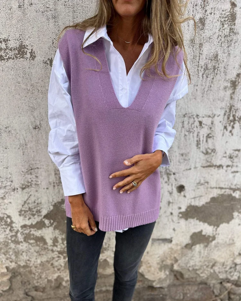 Luxe V-hals tops voor dames – Zachte gebreide laagjes als essentieel onderdeel