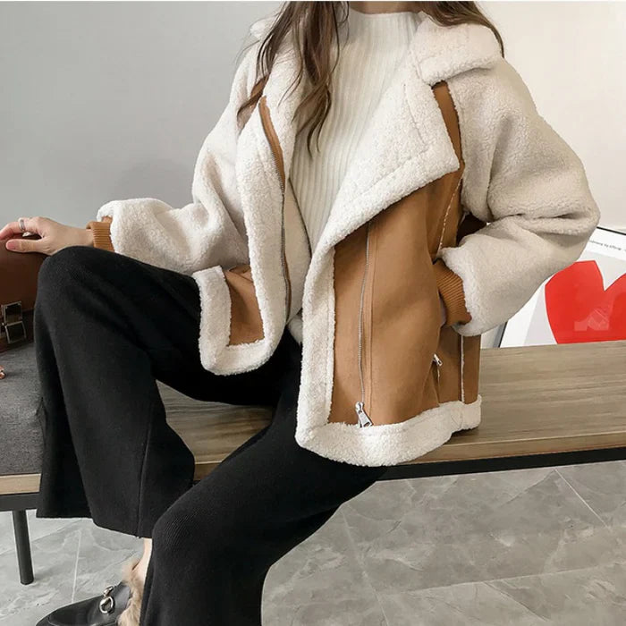 Kylie -  Stijlvolle Teddy Suede Look Jas voor Dames