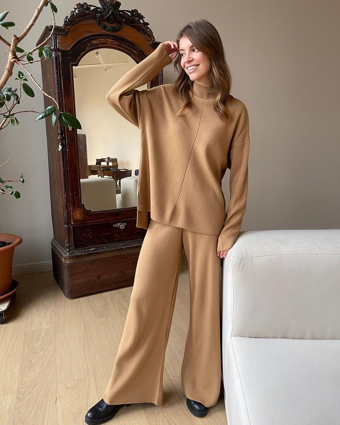 Naima - Comfortabele Tweedelige Trui en Broek Set voor Dames