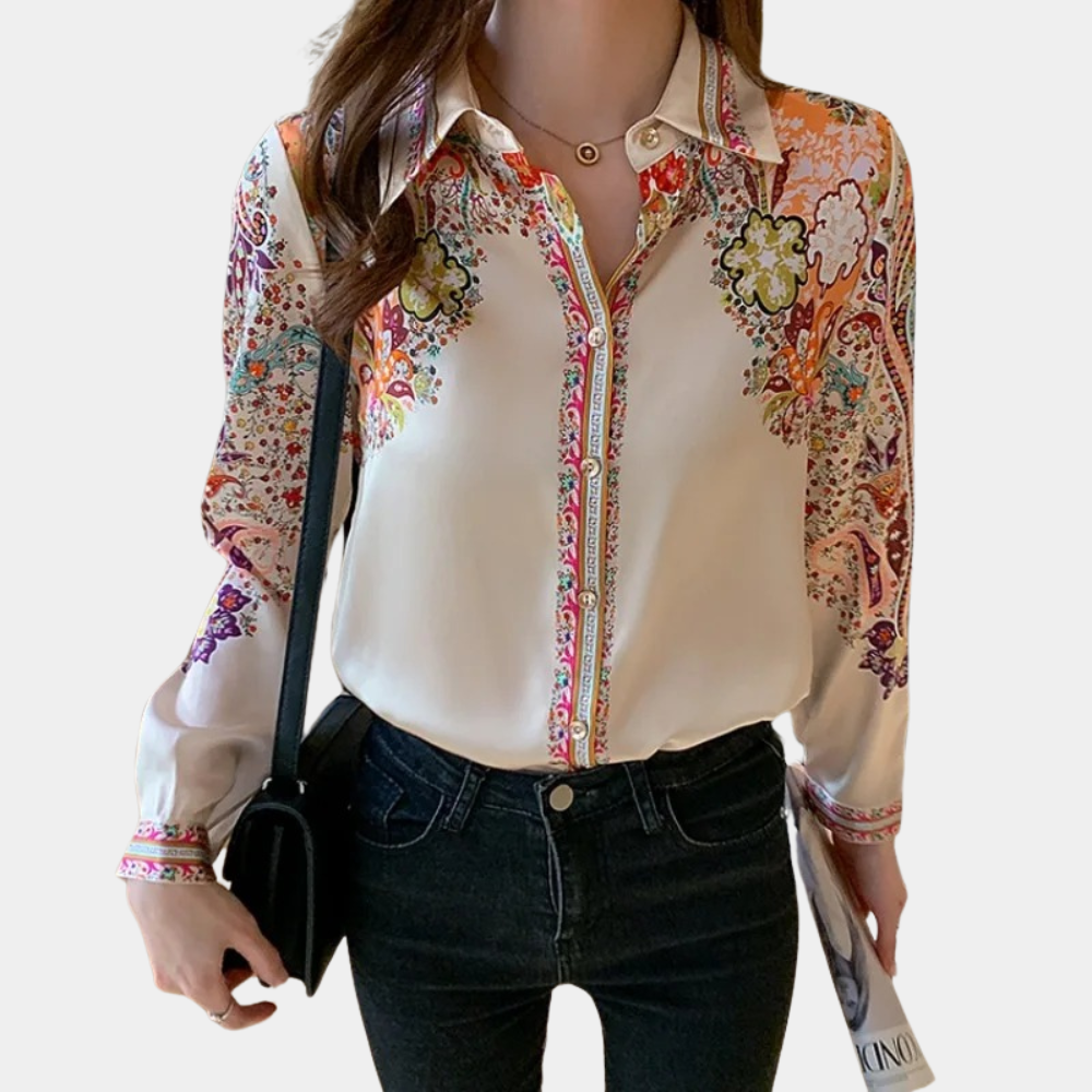 Anastacia - Stijlvolle Satijnen Blouse voor Dames