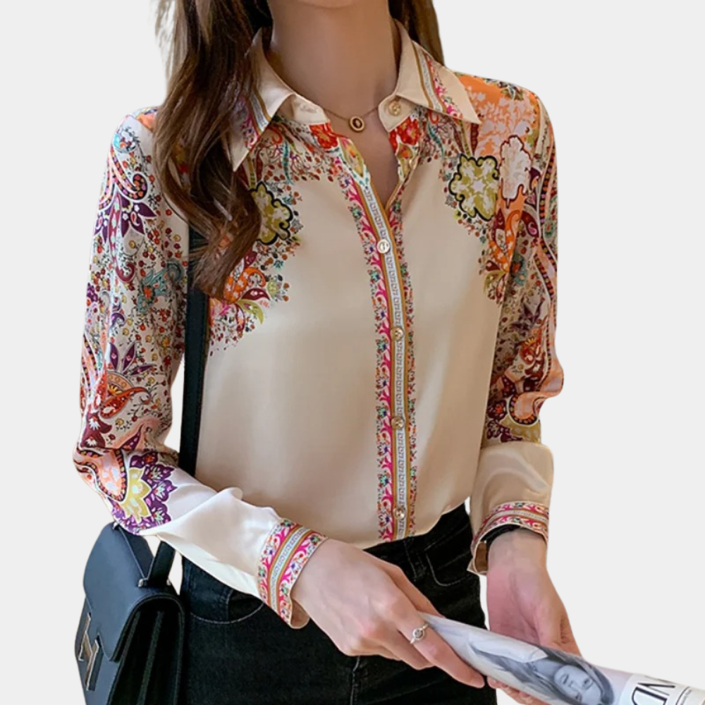Anastacia - Stijlvolle Satijnen Blouse voor Dames