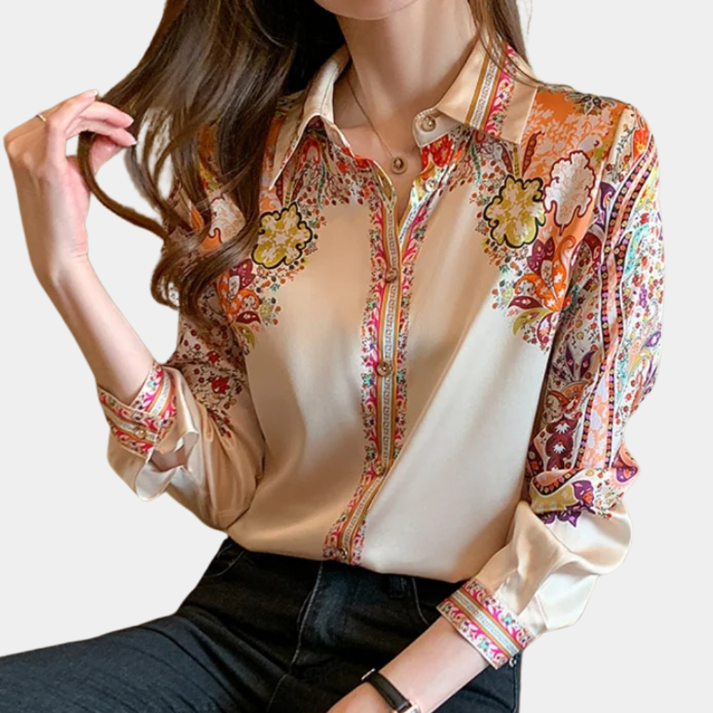 Anastacia - Stijlvolle Satijnen Blouse voor Dames