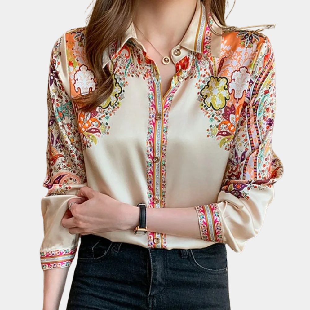 Anastacia - Stijlvolle Satijnen Blouse voor Dames