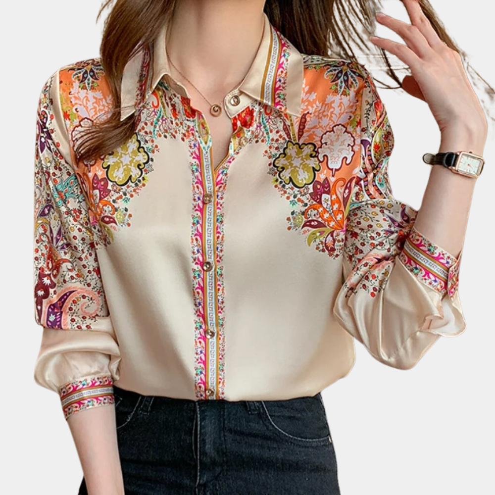 Anastacia - Stijlvolle Satijnen Blouse voor Dames