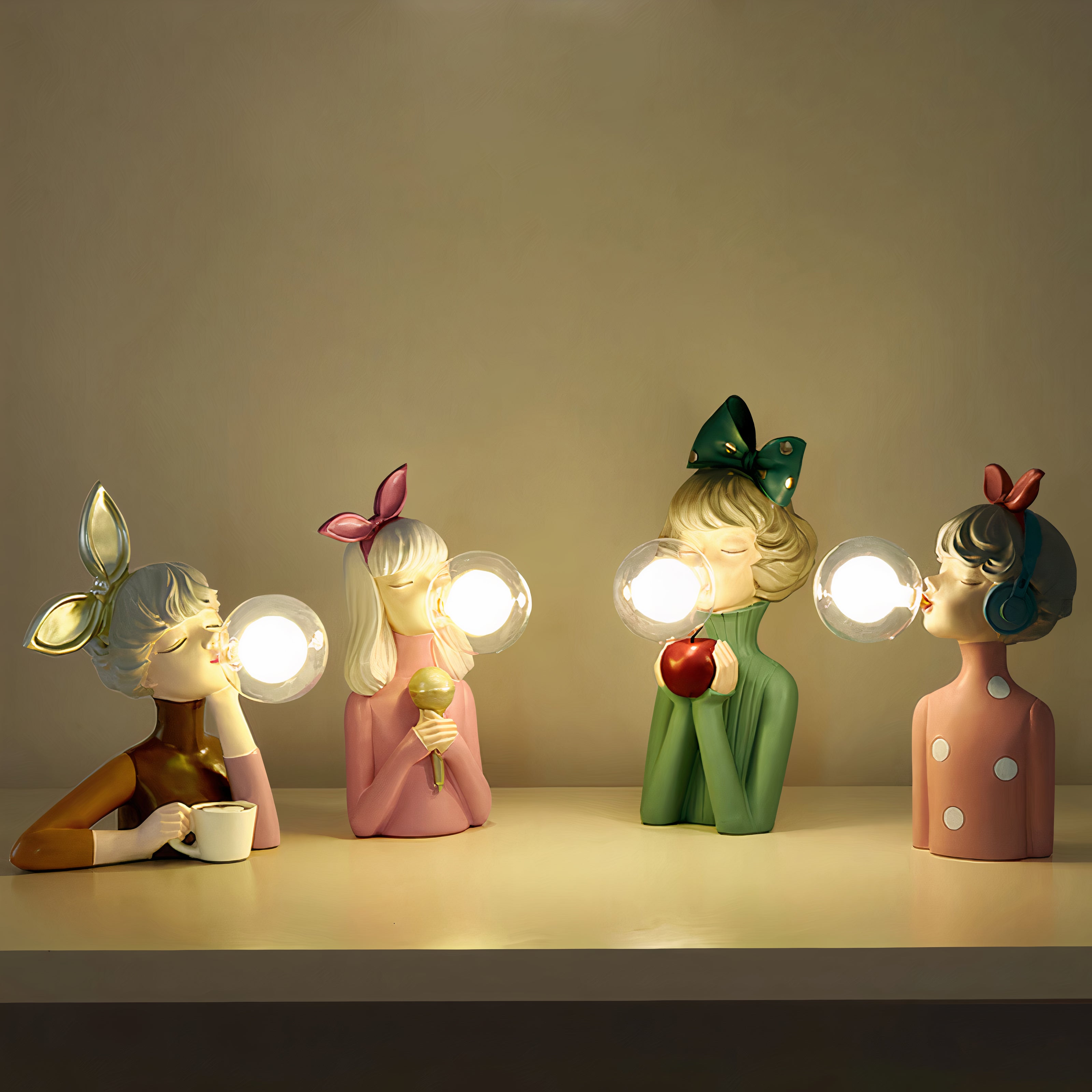 Artisan Sculpturale Bellenblaas Tafellamp – Elegante Decoratie
