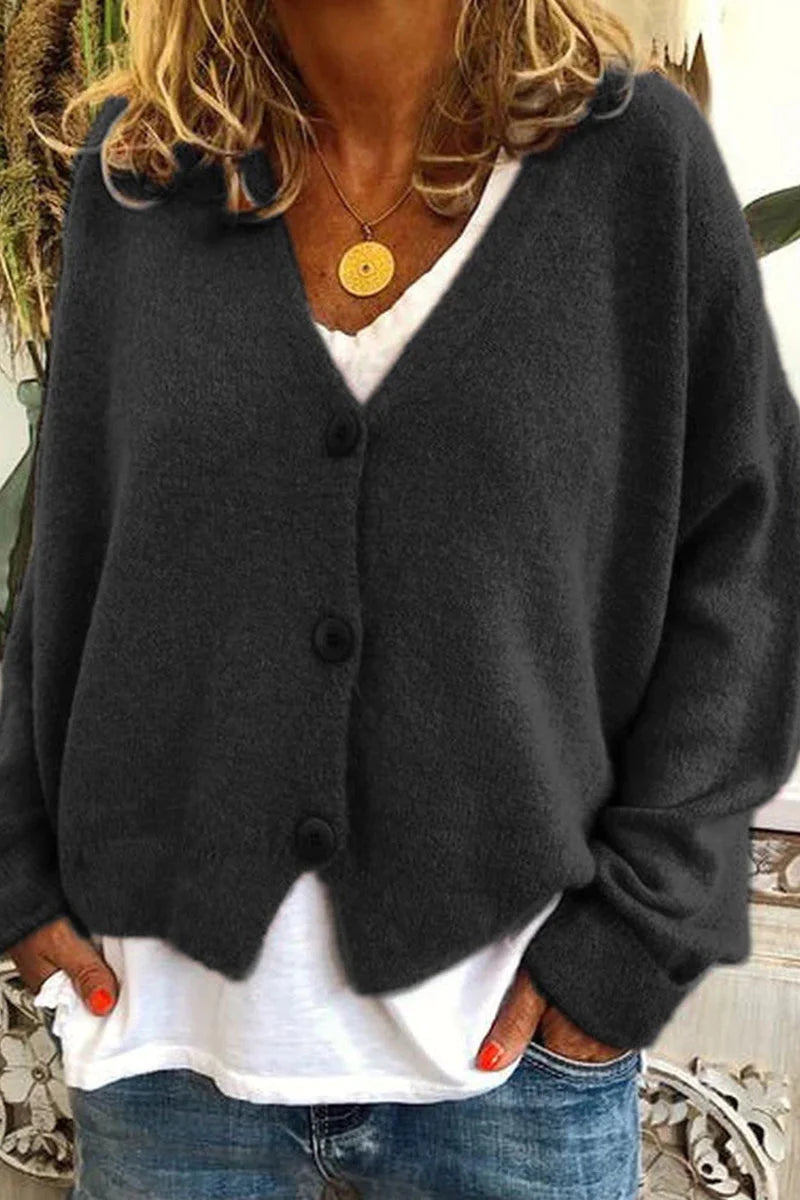 Aspen | Gebreid vest met V-hals en patchwork-dessin 5