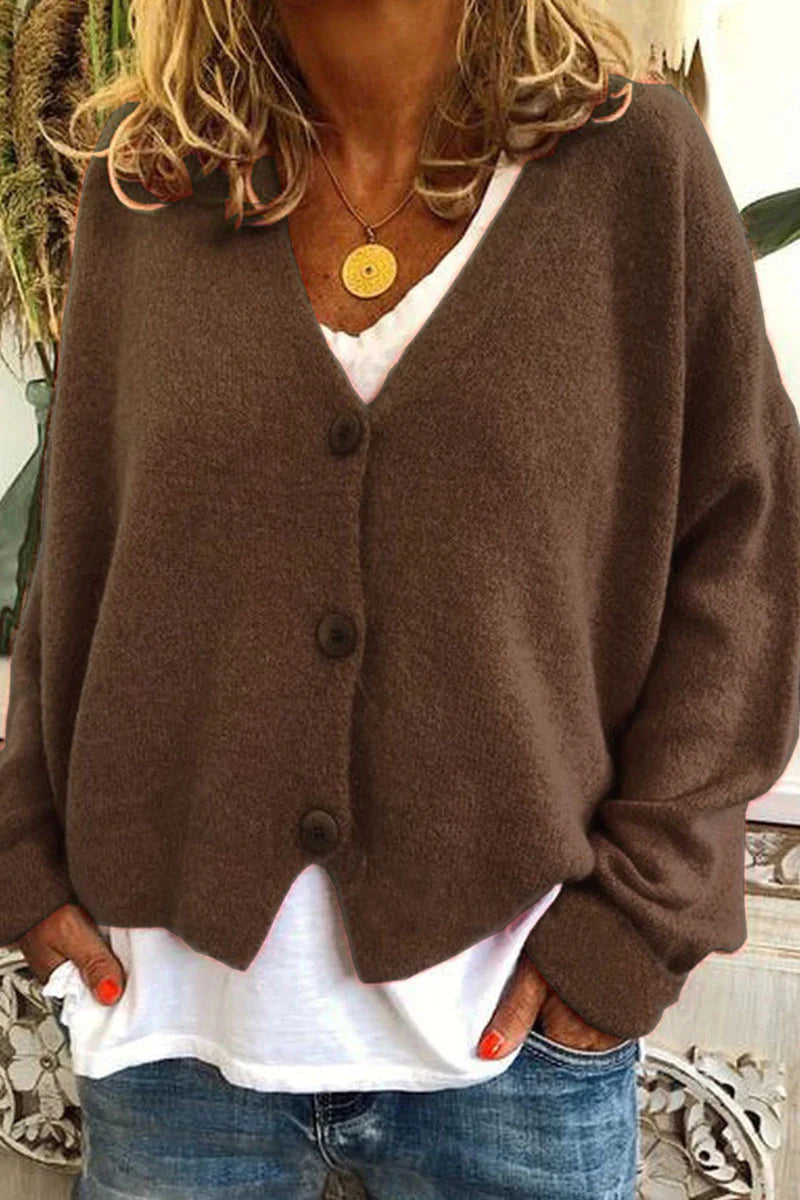 Aspen | Gebreid vest met V-hals en patchwork-dessin 7