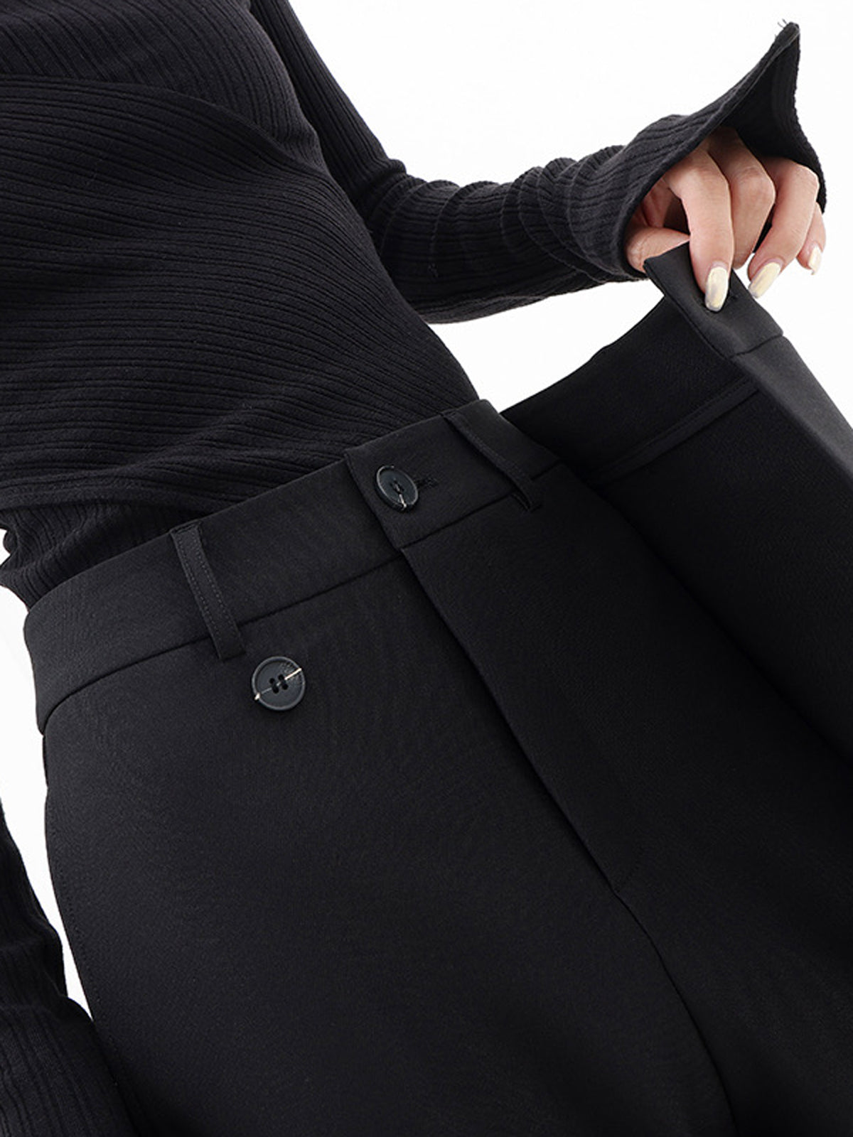 Vivienne - Asymmetrische Pantalon met Wijde Pijpen dames