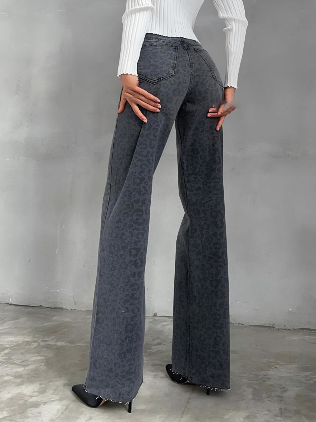 Laila - Luipaard Print Denim Jeans Dames