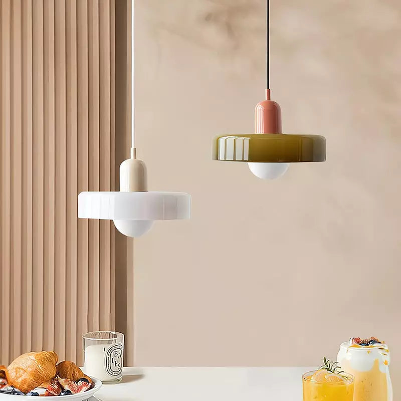 Hanglamp van gekleurd glas - moderne hanglamp