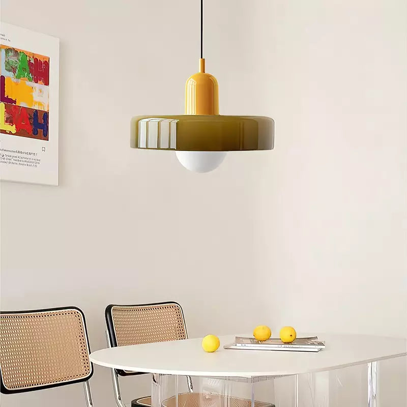 Hanglamp van gekleurd glas - moderne hanglamp