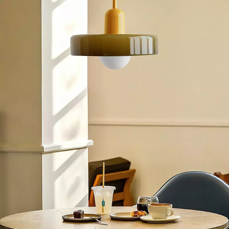 Hanglamp van gekleurd glas - moderne hanglamp