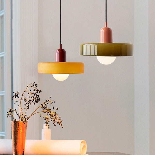 Hanglamp van gekleurd glas - moderne hanglamp