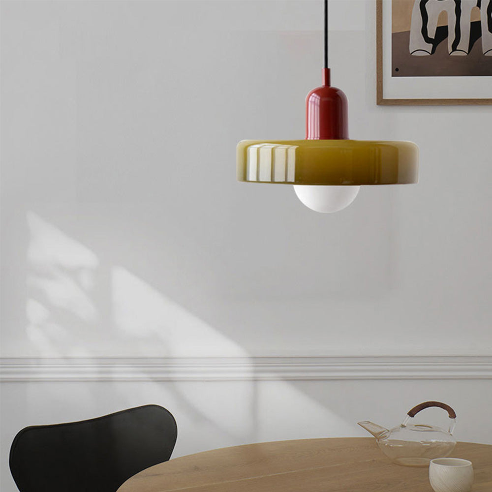 Hanglamp van gekleurd glas - moderne hanglamp