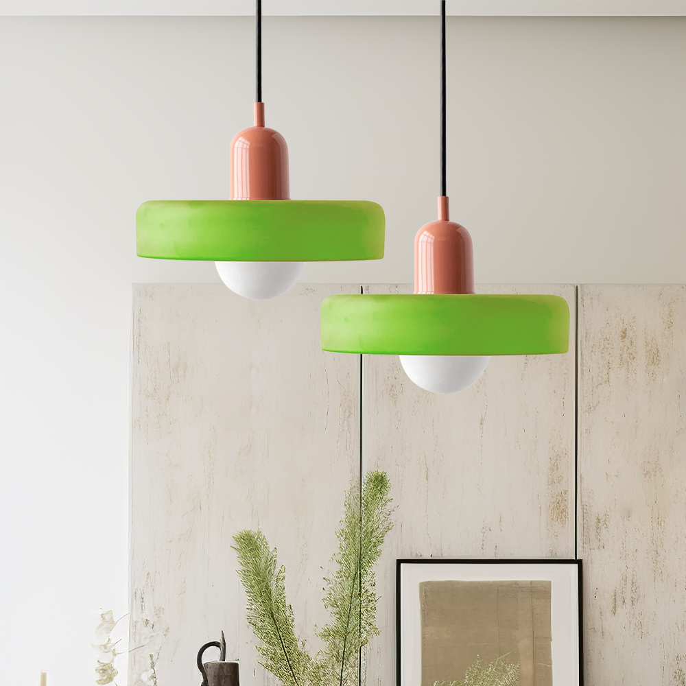 Hanglamp van gekleurd glas - moderne hanglamp