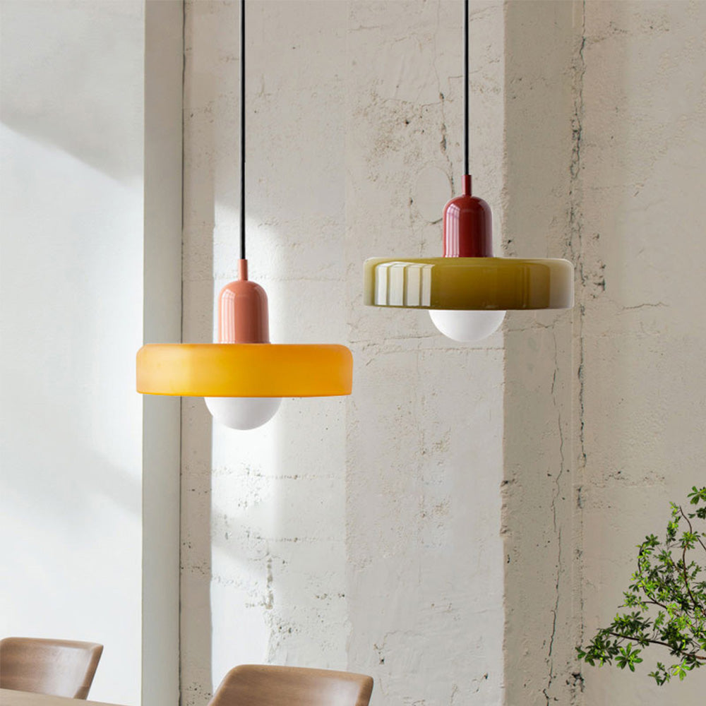 Hanglamp van gekleurd glas - moderne hanglamp