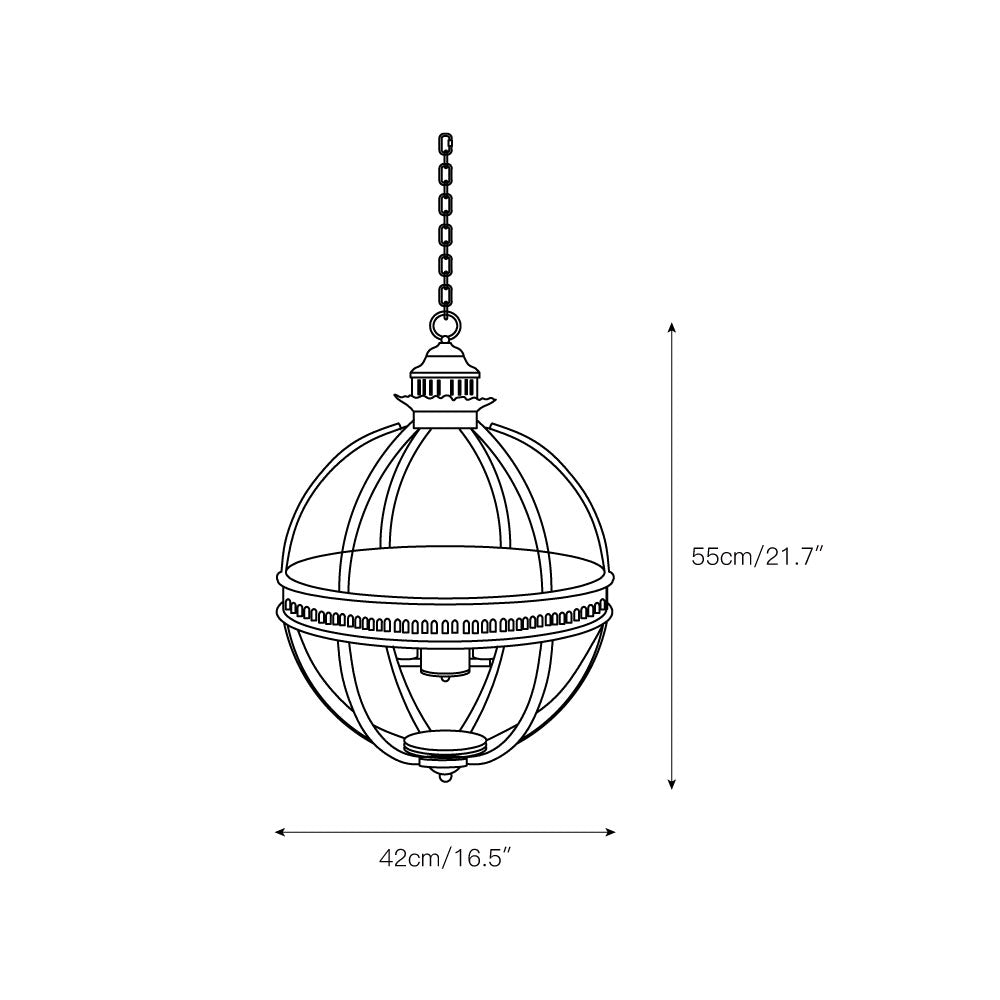 Braeden | Glazen plafondlamp met metalen lichaam 3