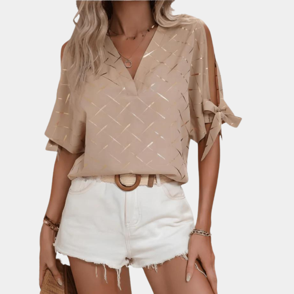 Jasmin - Damestop met Korte Mouw - Trendy en Comfortabele Top in Stijlvol Design voor Casual en Chique Outfits