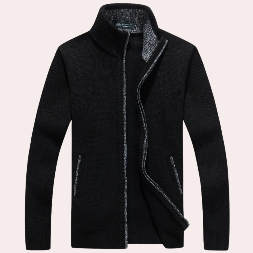 Alessandro - Casual Gebreid Vest met Rits