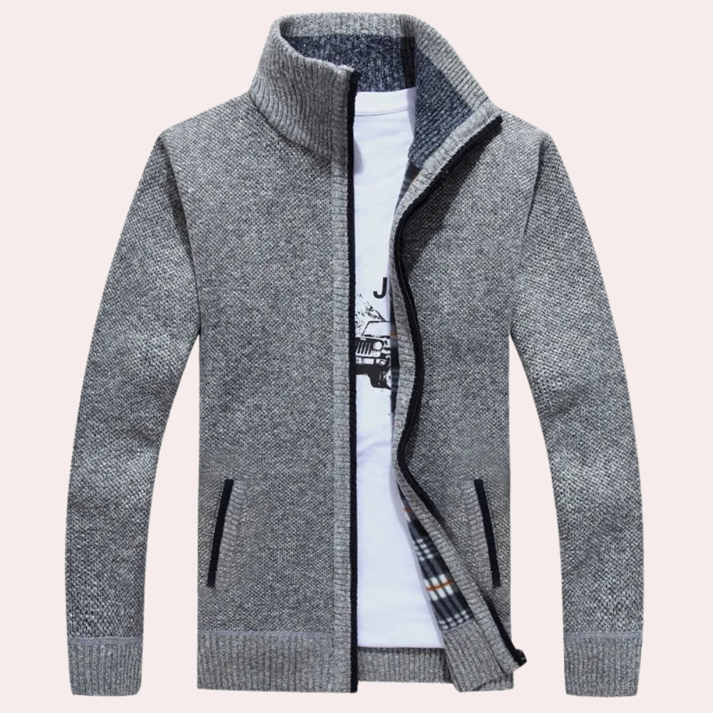 Alessandro - Casual Gebreid Vest met Rits