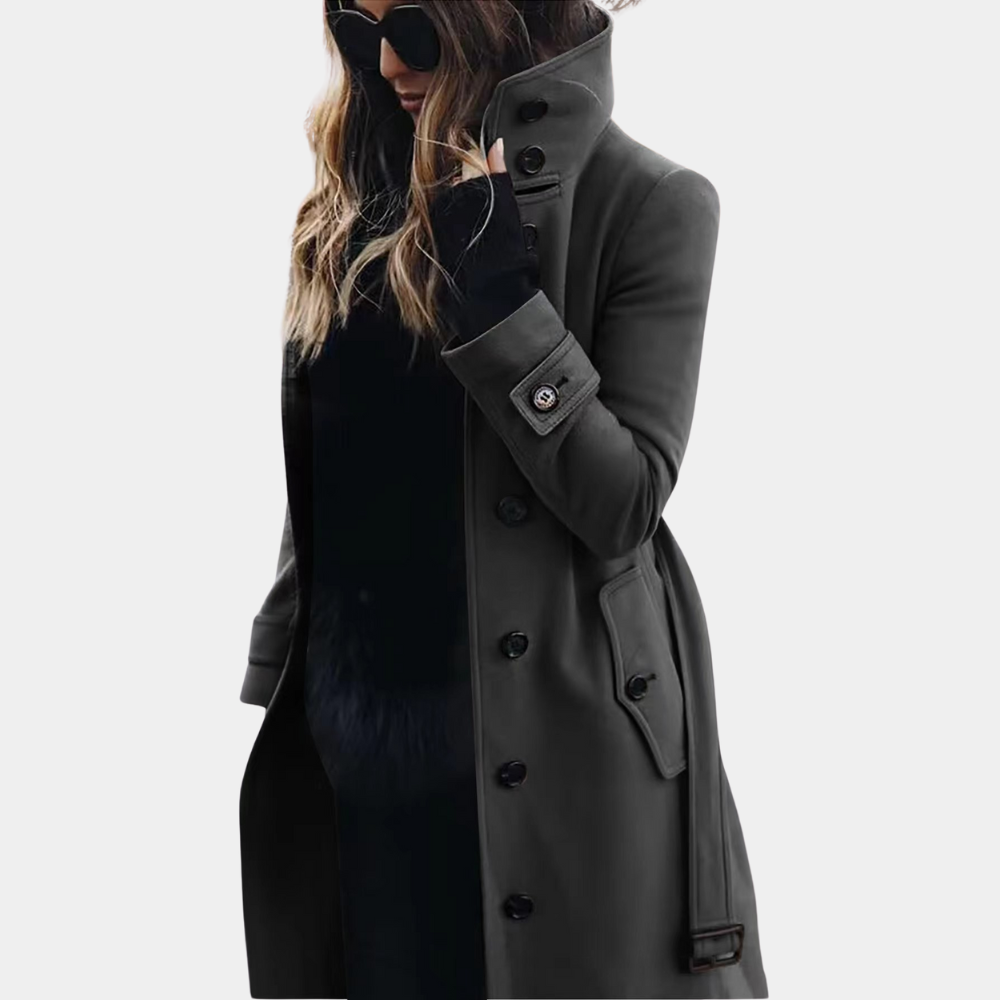 Isabella Dames Trenchcoat – Stijlvolle Warmte voor de Koudere Seizoenen