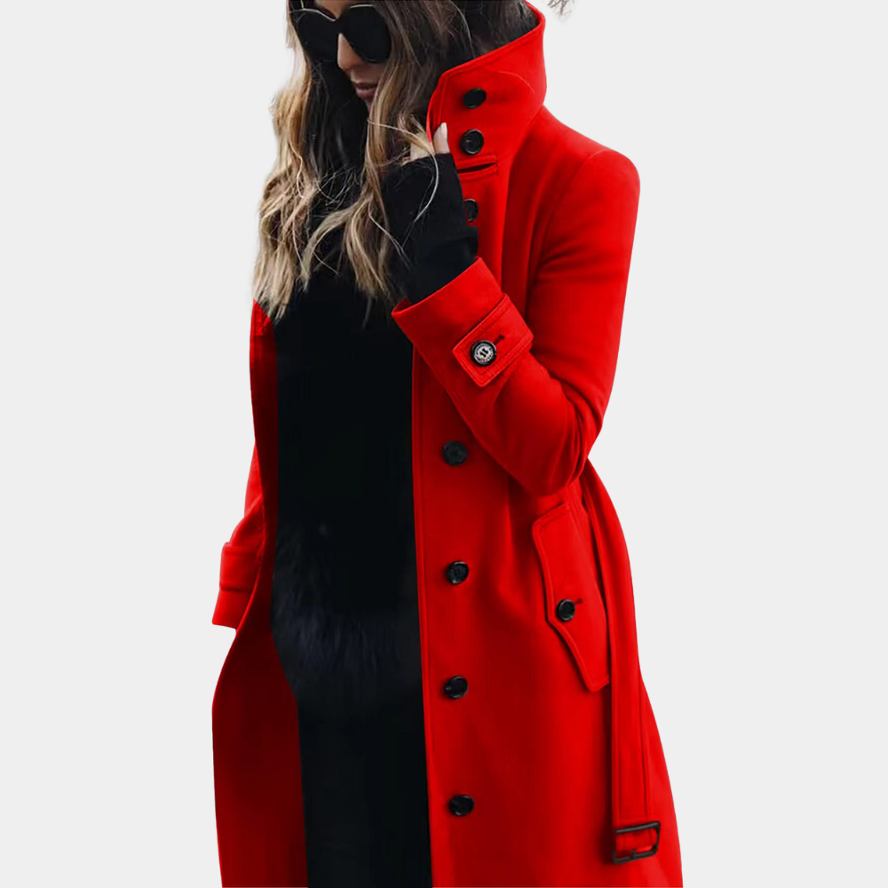 Isabella Dames Trenchcoat – Stijlvolle Warmte voor de Koudere Seizoenen