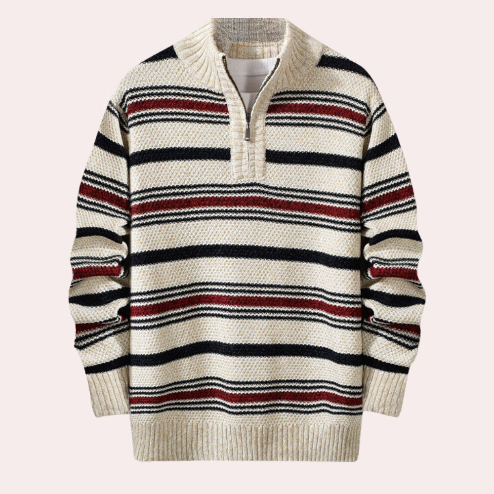 Ralph - Retro Gestreepte Heren Trui Voor Mannen