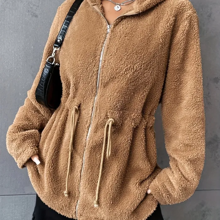 Trui_Hoodie_Dames_Fleece_Teddy_Capuchon_Rits_Victoria_Mae_Nederland_Belgie