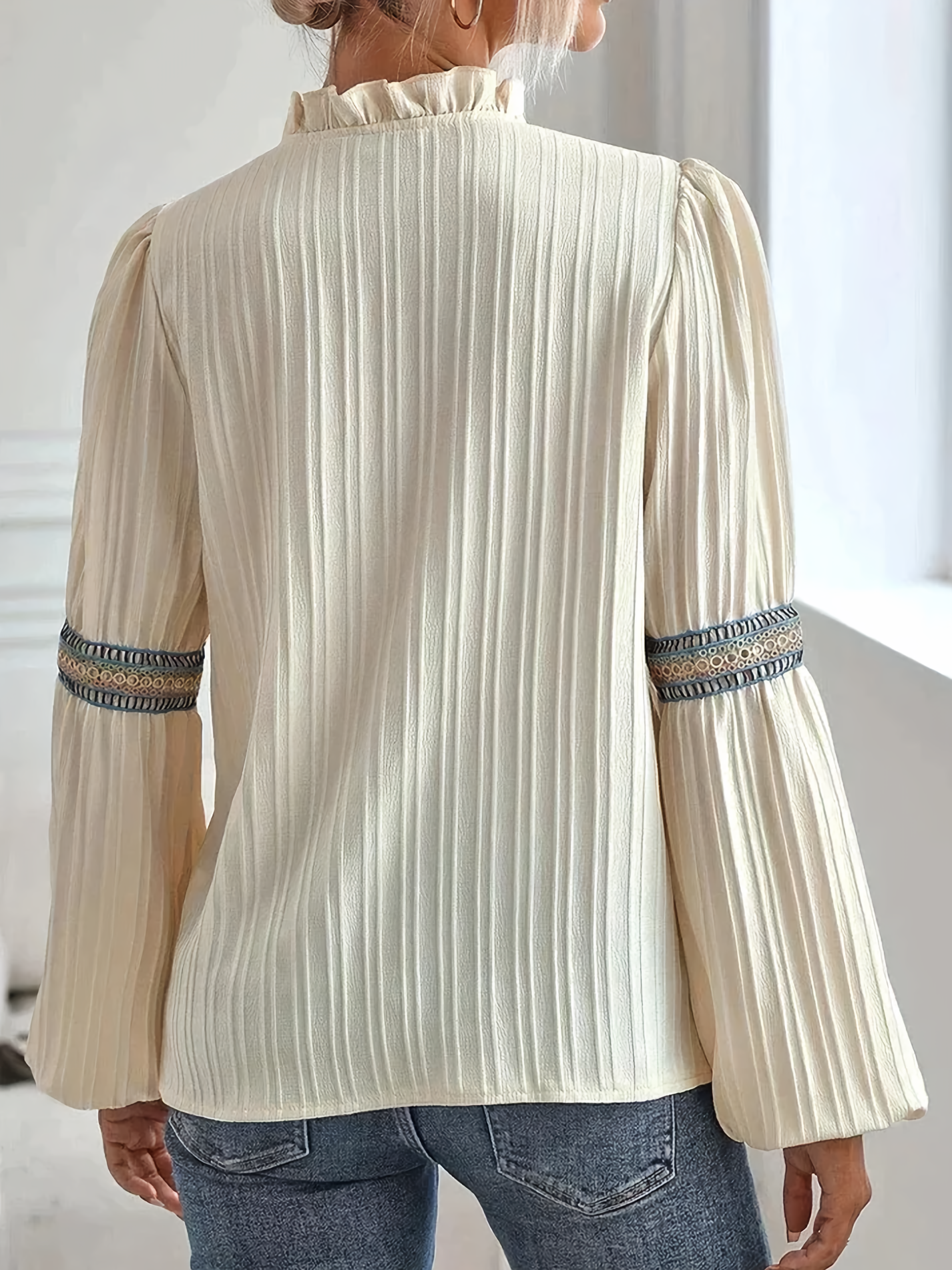 Orianna - Stijlvolle Blouse met Lange Mouwen en V-Hals voor Dames