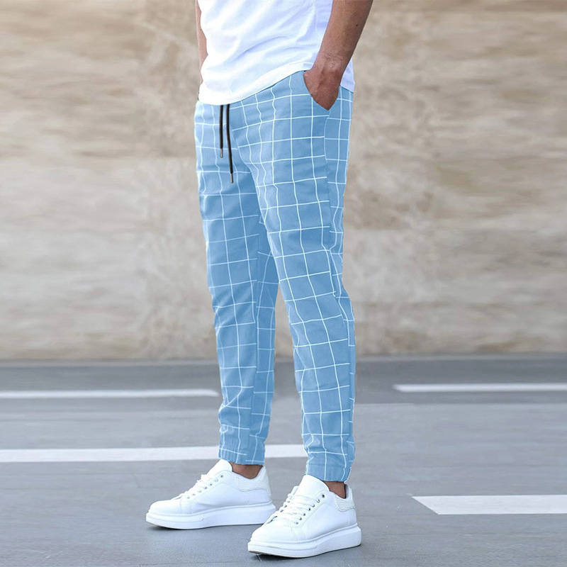 Caroma | Geruite joggingbroek met moderne pasvorm 3