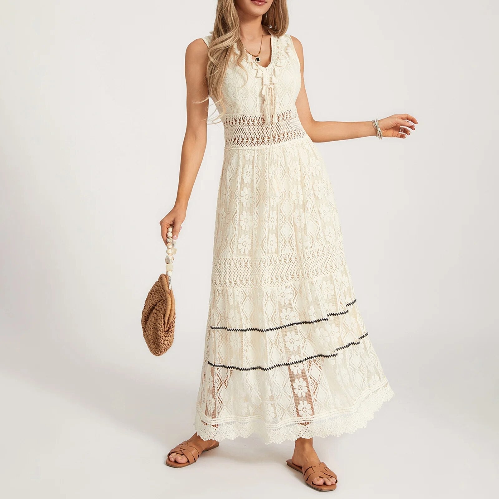 Kourtney - Luchtige en Stijlvolle Boho Jurk met Design