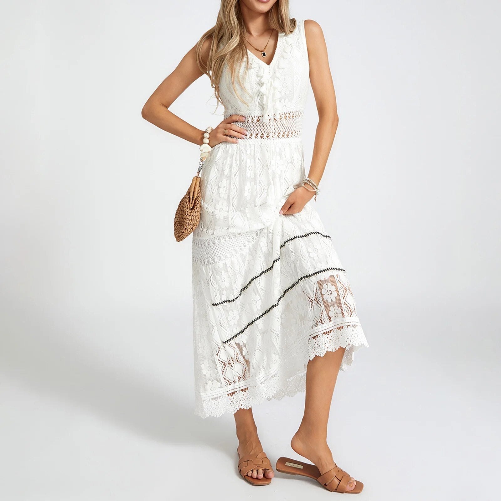 Kourtney - Luchtige en Stijlvolle Boho Jurk met Design