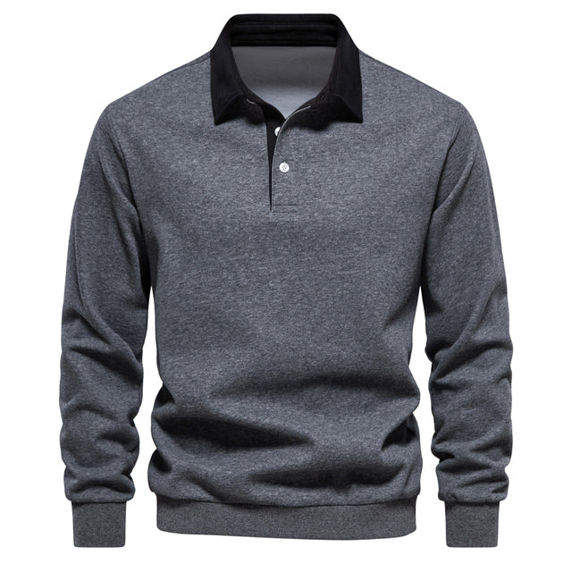 Elegant | Lange arm poloshirt met klassieke kraag 2