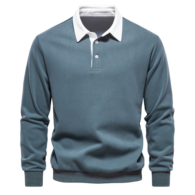 Elegant | Lange arm poloshirt met klassieke kraag 3