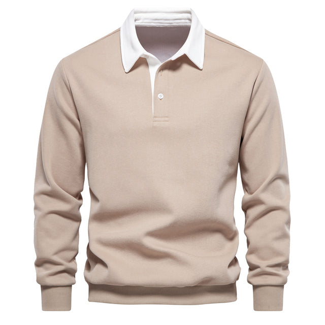 Elegant | Lange arm poloshirt met klassieke kraag 4