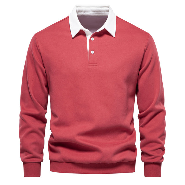 Elegant | Lange arm poloshirt met klassieke kraag 5