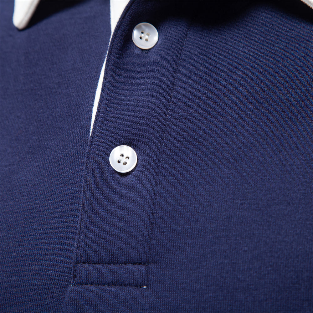 Elegant | Lange arm poloshirt met klassieke kraag 7